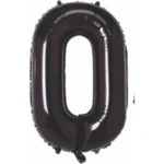 0- Rakam 34 İnc Siyah Renk Balon 76 Cm