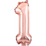 1- Rakam 34 İnc Rosegold Renk Balon 76 Cm