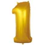 1- Rakam 34 İnc Gold Renk Balon 76 Cm