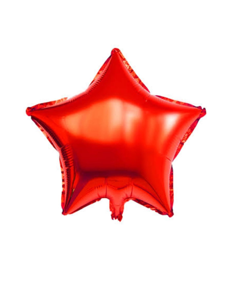 143 Yıldız Folyo Balon 18 İnç Kırmızı - Görsel 1