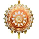 18 Inc Yuvarlak Ramazan Motifli Sarı Folyo Balon 49,5*51,5