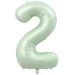2- Rakam 34 İnc Retro Yeşil Renk Balon 76 Cm