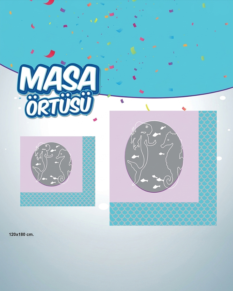 225 Masa Örtüsü Lisanslı Deniz Kızı - Görsel 1