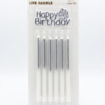 Rima Life Candle Gümüş Beyaz Doğum Günü Mumu 90