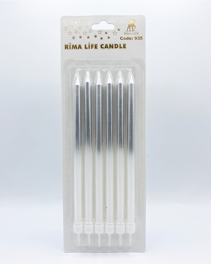 339 Rima Life Candle Gümüş Beyaz Doğum Günü Mumu 935 - Görsel 1
