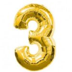 Toptan 34 İnc Folyo Balon Rakam Altın 3