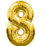 34 İnc Folyo Balon Rakam Altın 8