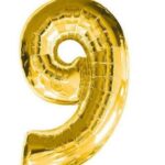 34 İnc Folyo Balon Rakam Altın 9