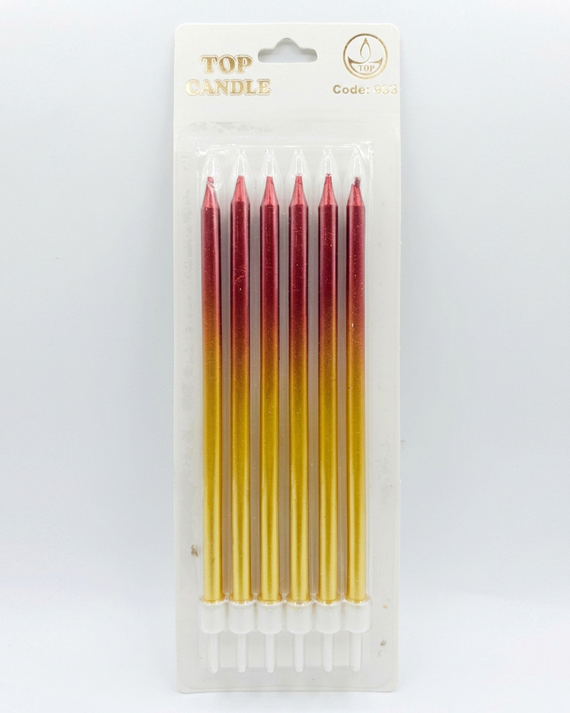 390 Top Candle Kırmızı Altın Doğum Günü Mumu 935 - Görsel 1