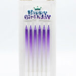 Top Candle Mor Beyaz Doğum Günü Mumu 90