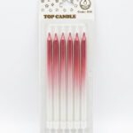 Top Candle Pembe Beyaz Doğum Günü Mumu 935
