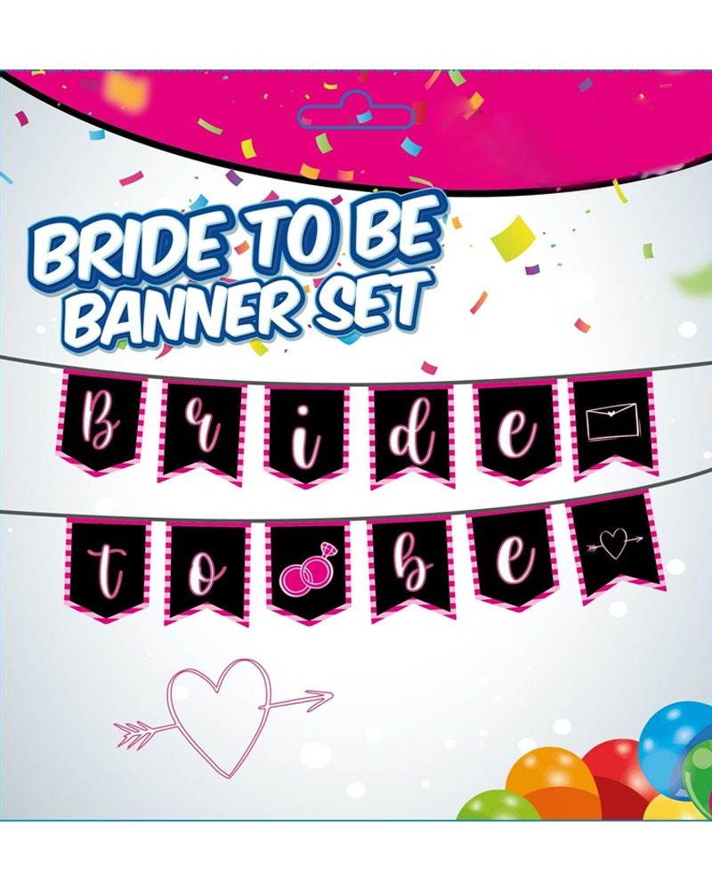 429 Yazı Banner Bride To Be Pembe - Görsel 1
