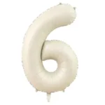6- Rakam 34 İnc Krem Renk Balon 76 Cm