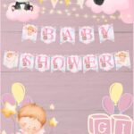 Toptan Baby Shower Pembe Dekor Banner Uzar Süs