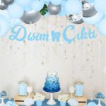 Toptan İlk Diş Mavi Kaligrafi Banner