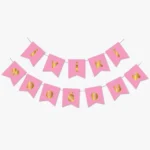 Toptan Pembe Altın İyi Ki Doğdun Yaldızlı Banner