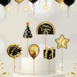 Siyah Gold Pasta Üstü Figür Set