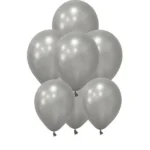 Toptan Metalik Gümüş Gri Balon 12 İnc
