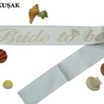 Kuşak Taşlı Bride To Be Beyaz Altın