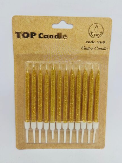 Toptan Top Candle Kısa Gold Altın Simli Doğum Günü Mumu