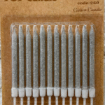 Toptan Top Candle Kısa Gümüş Simli Doğum Günü Mumu