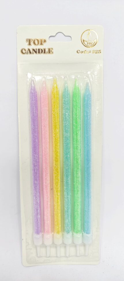 Toptan Top Candle Makaron Simli Doğum Günü Mumu
