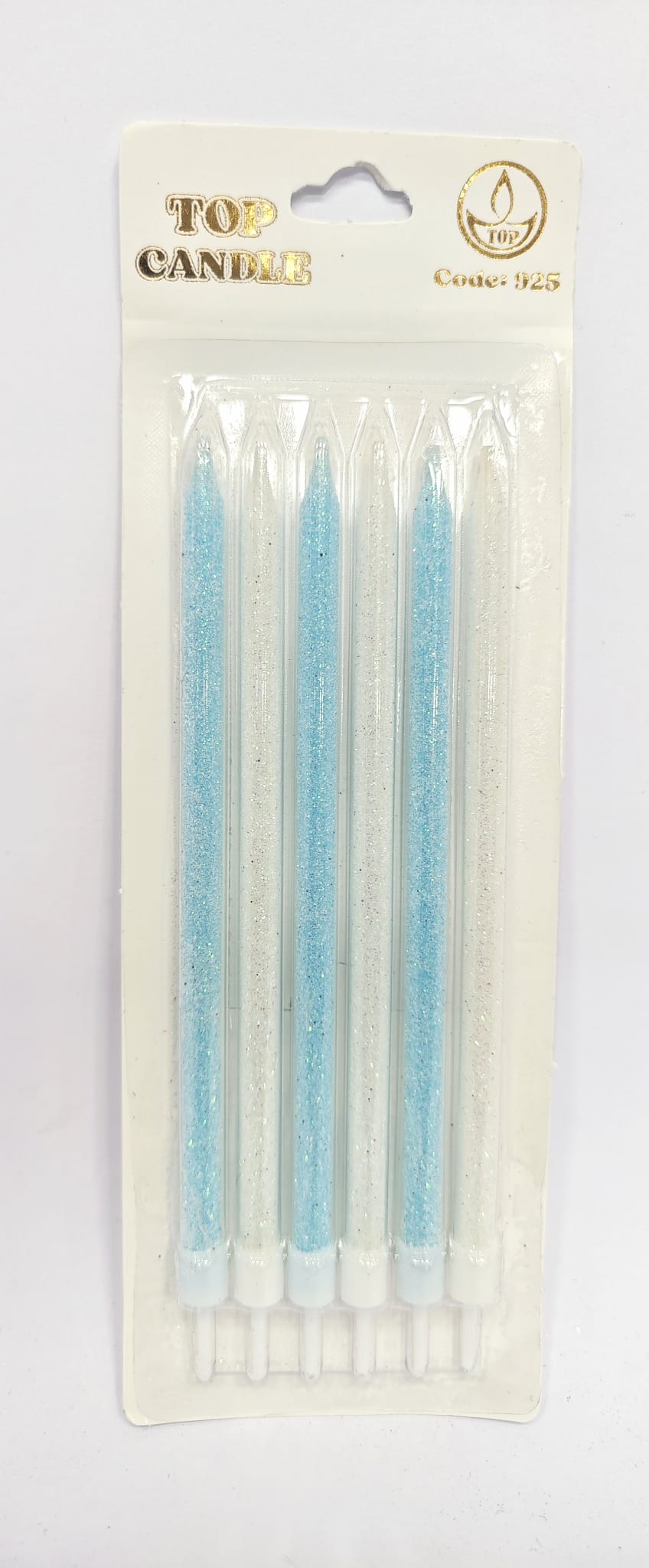 Toptan Top Candle Mavi-Beyaz Simli Doğum Günü Mumu Toptan Top Candle Mavi-Beyaz Simli Doğum Günü Mumu