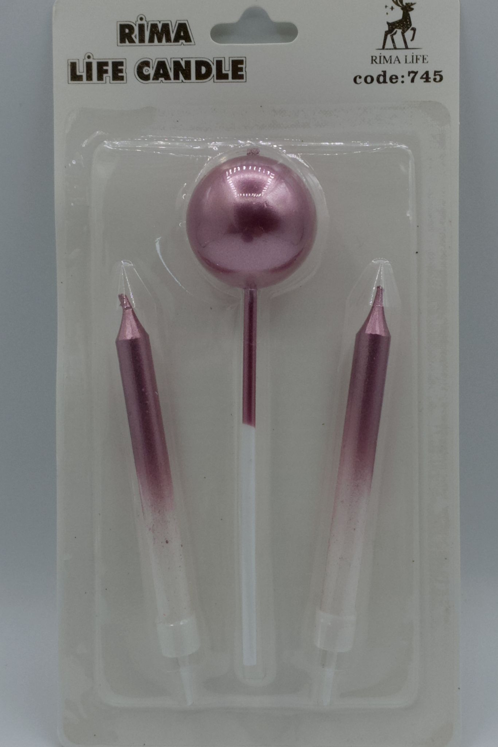 Rima Life Candle Lolipop Fuşya Doğum Günü Mumu 745 Rima Life Candle Lolipop Fuşya Doğum Günü Mumu 745