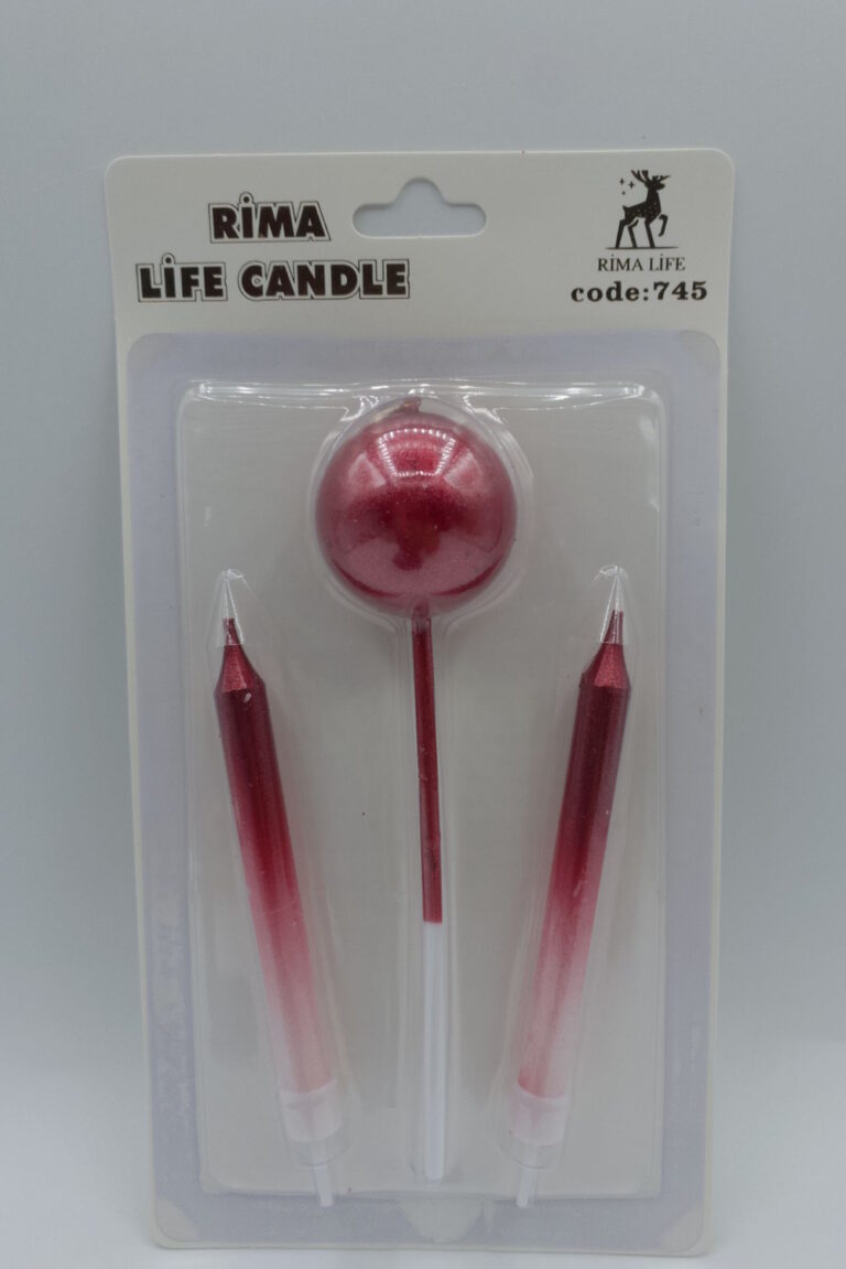 Rima Life Candle Lolipop Kırmızı Doğum Günü Mumu 745