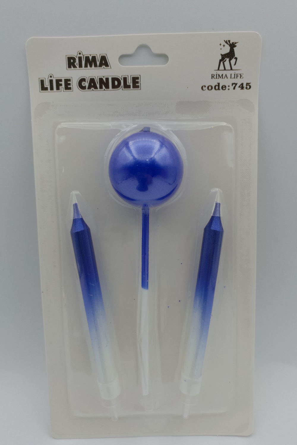 Rima Life Candle Lolipop Mavi Doğum Günü Mumu 745 Rima Life Candle Lolipop Mavi Doğum Günü Mumu 745