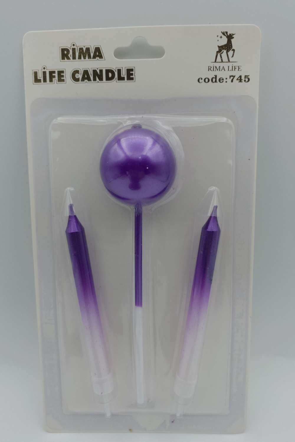 Rima Life Candle Lolipop Mor Doğum Günü Mumu 745 Rima Life Candle Lolipop Mor Doğum Günü Mumu 745