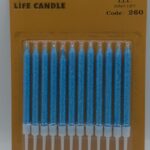 Rima Life Candle Mavi Simli Doğum Günü Mumu 260