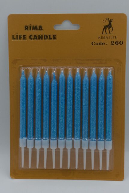 Rima Life Candle Mavi Simli Doğum Günü Mumu 260
