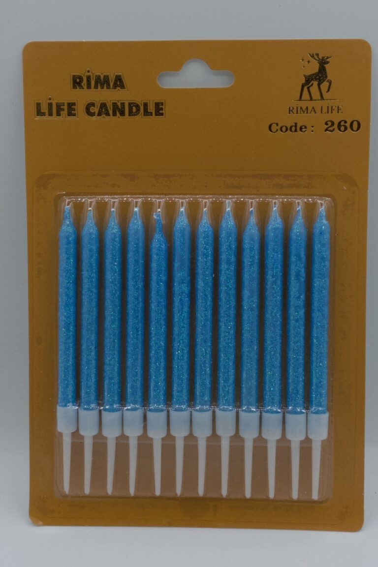Rima Life Candle Mavi Simli Doğum Günü Mumu 260
