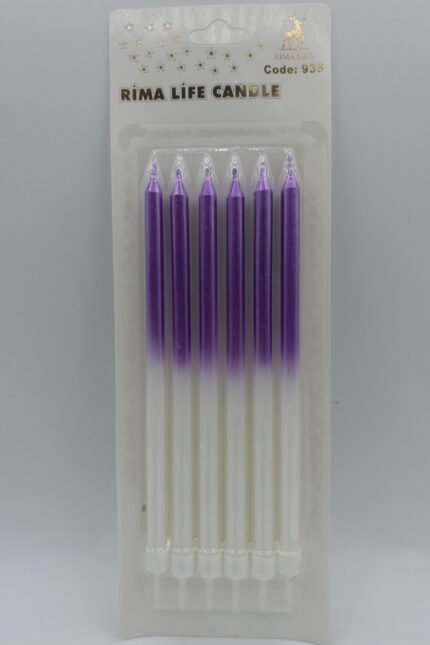 Rima Life Candle Mor Beyaz Doğum Günü Mumu 938