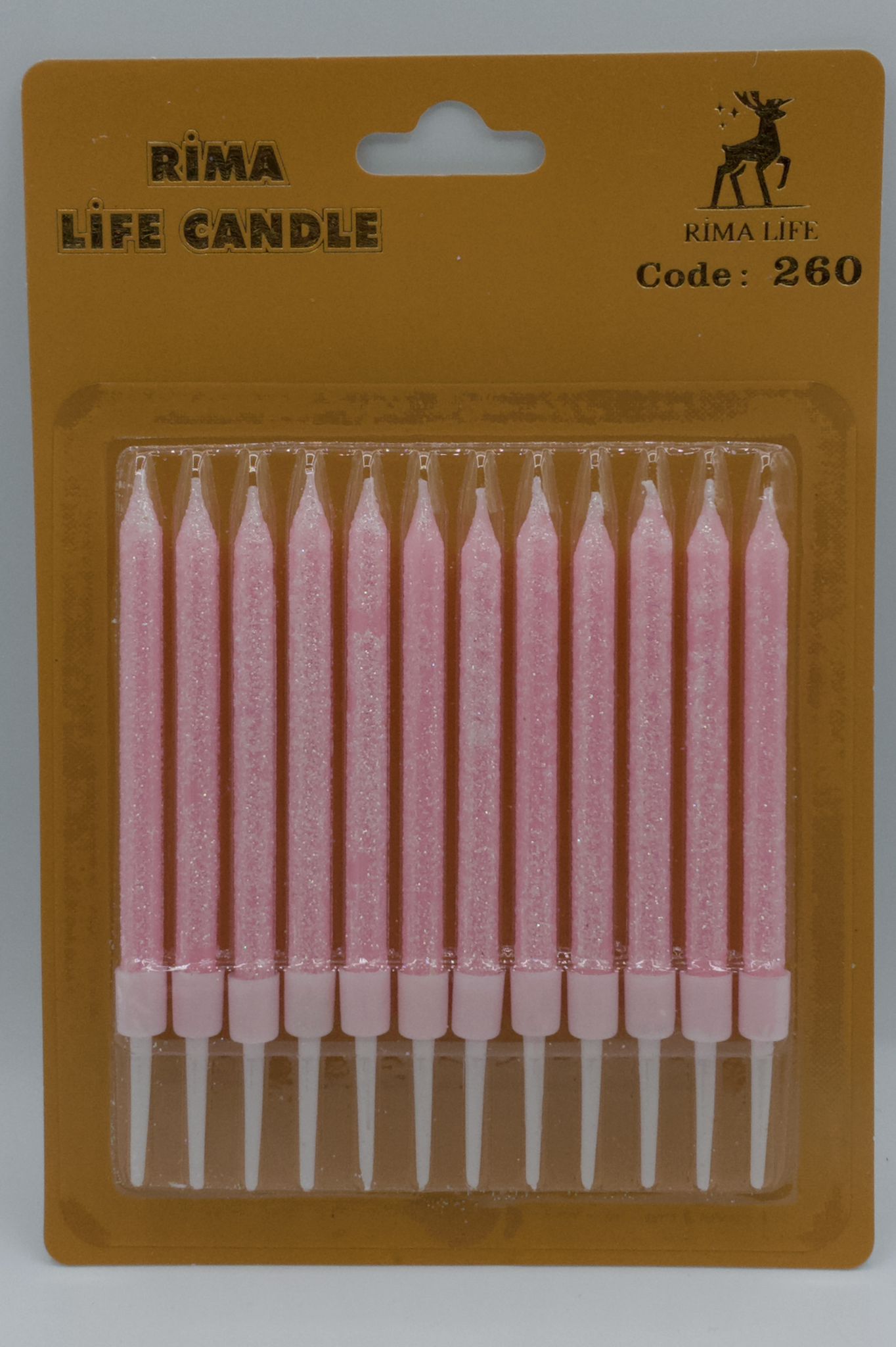 Rima Life Candle Pembe Simli Doğum Günü Mumu 260 Rima Life Candle Pembe Simli Doğum Günü Mumu 260