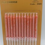 Rima Life Candle Turuncu Simli Doğum Günü Mumu 260