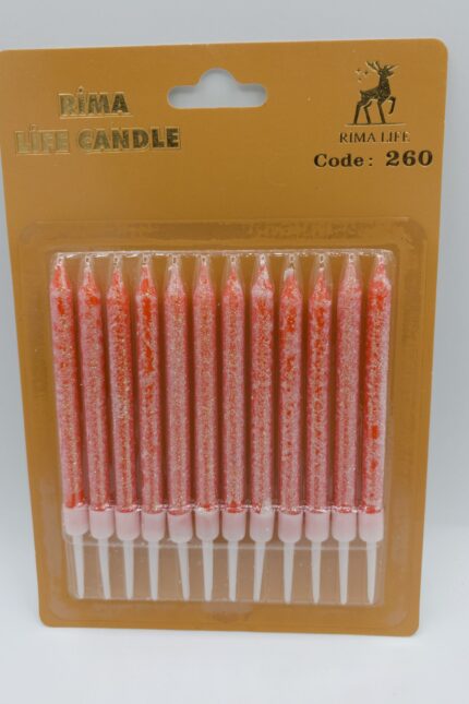 Rima Life Candle Turuncu Simli Doğum Günü Mumu 260