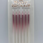Top Candle Fuşya Beyaz Doğum Günü Mumu 90