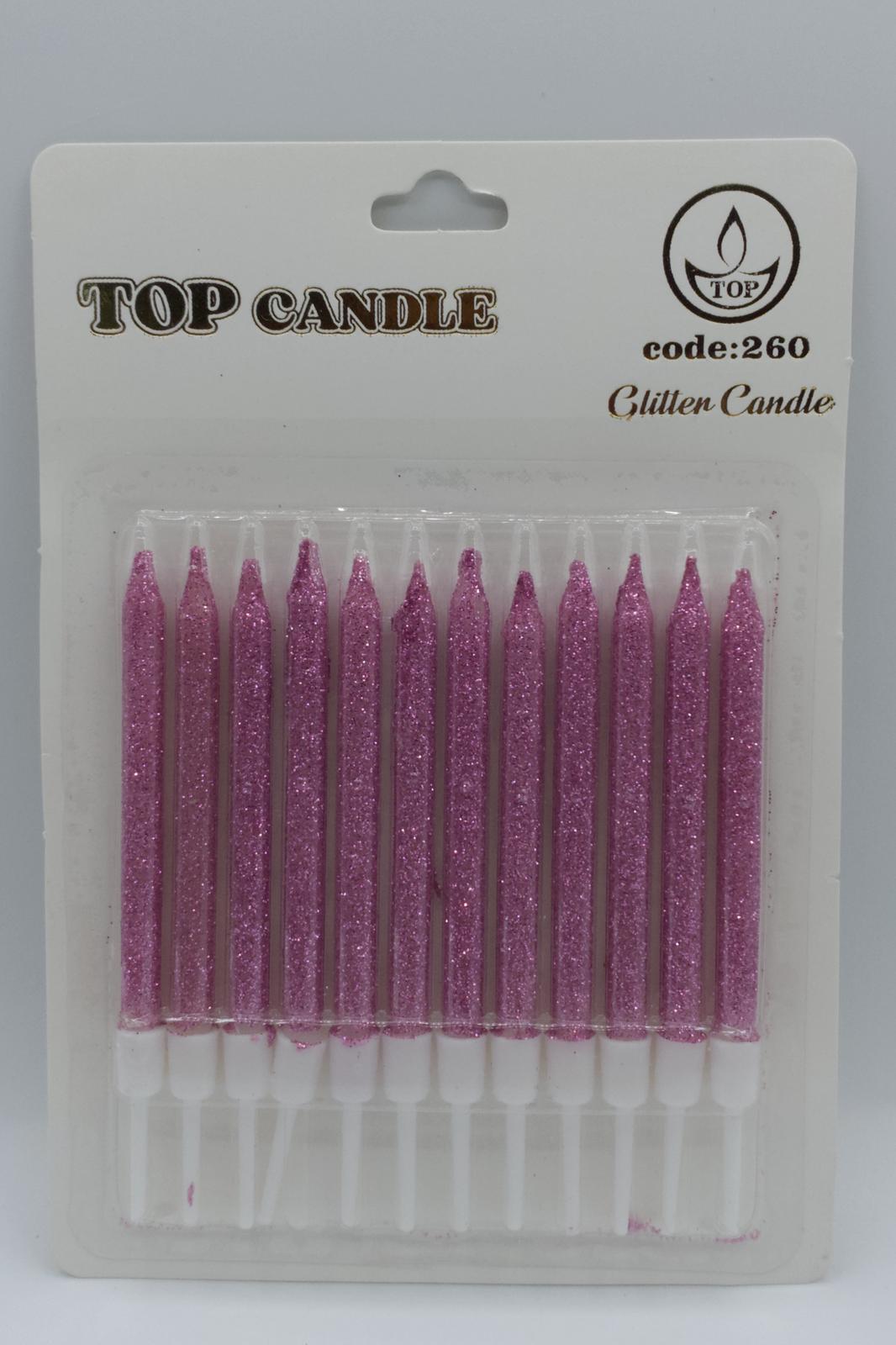 Top Candle Fuşya Simli Doğum Günü Mumu 260 Top Candle Fuşya Simli Doğum Günü Mumu 260