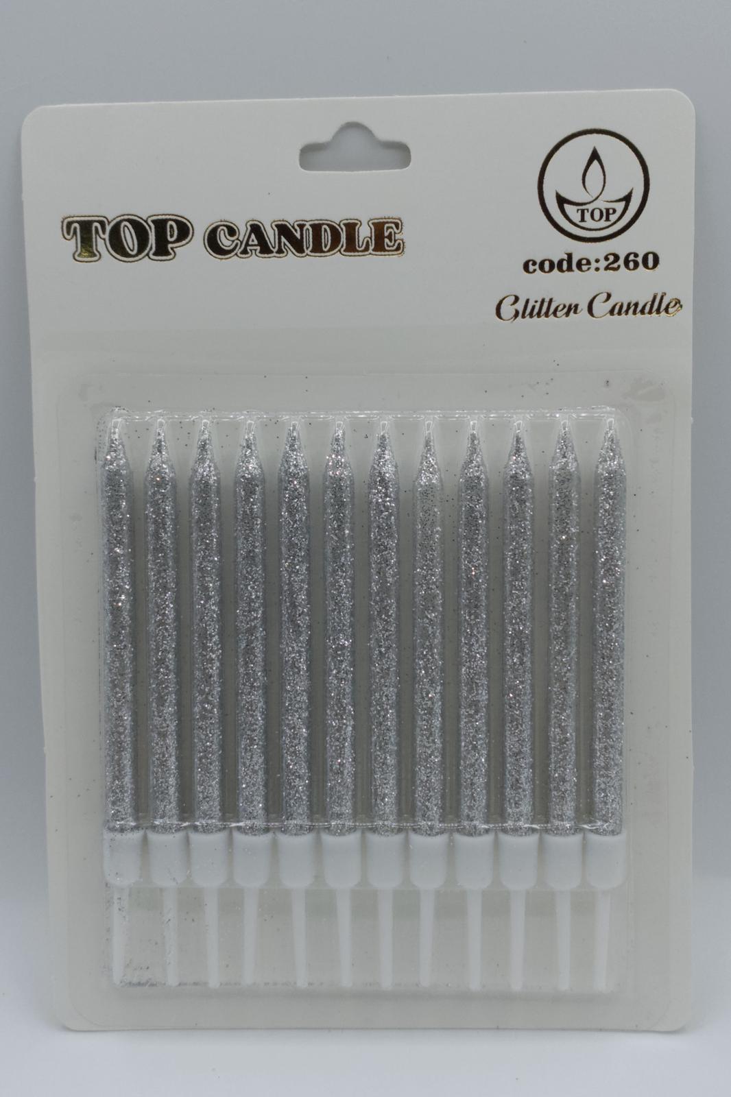 Top Candle Kısa Gümüş Simli Doğum Günü Mumu 260 Top Candle Kısa Gümüş Simli Doğum Günü Mumu 260