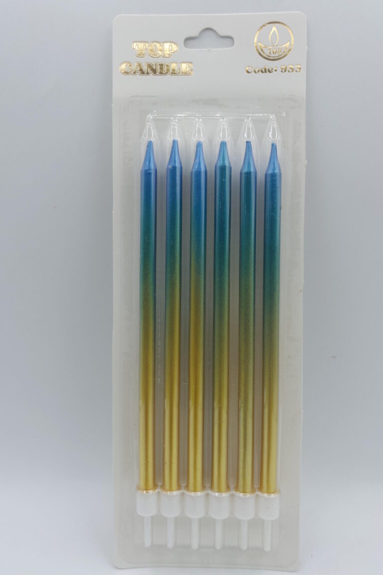 Top Candle Mavi Altın Doğum Günü Mumu 935