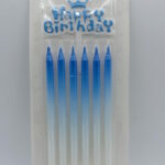 Top Candle Mavi Beyaz Doğum Günü Mumu 90