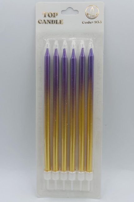 Top Candle Mor Altın Doğum Günü Mumu 933