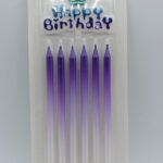 Top Candle Mor Beyaz Doğum Günü Mumu 90