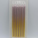 Top Candle Fuşya Altın Doğum Günü Mumu 935