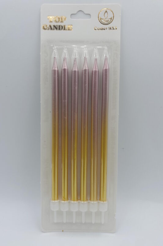 Top Candle Fuşya Altın Doğum Günü Mumu 935