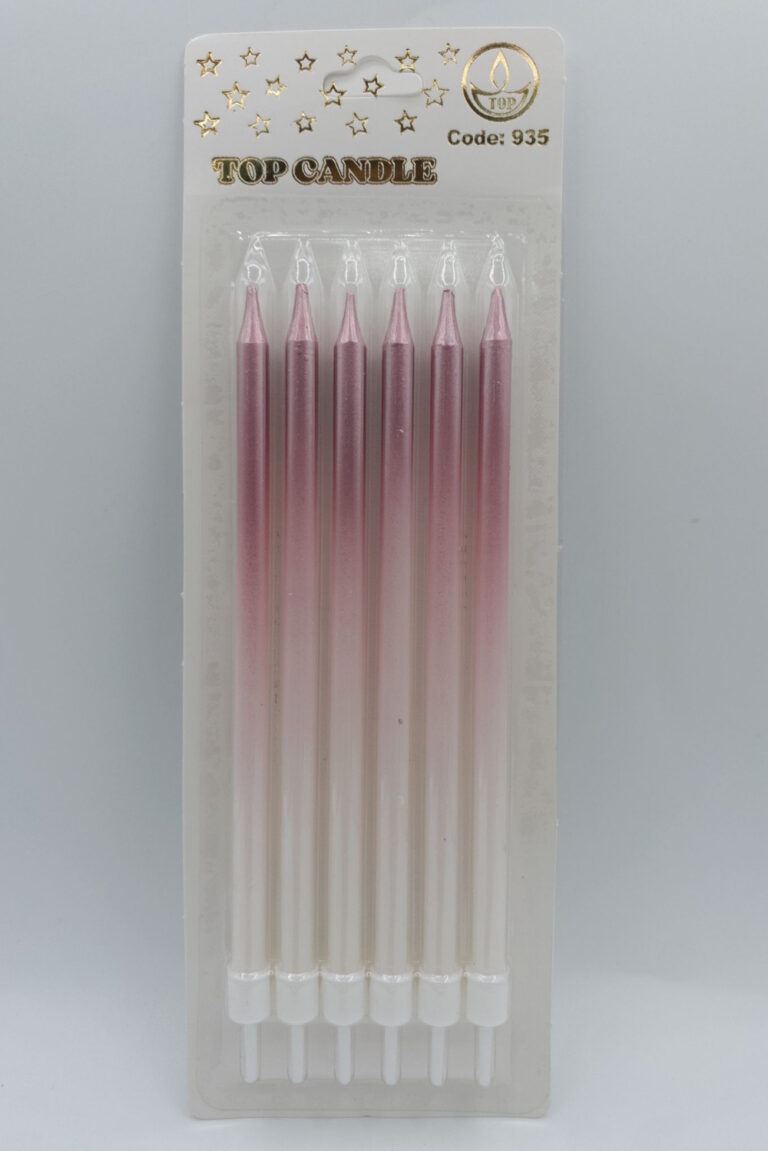 Top Candle Fuşya Beyaz Doğum Günü Mumu 935
