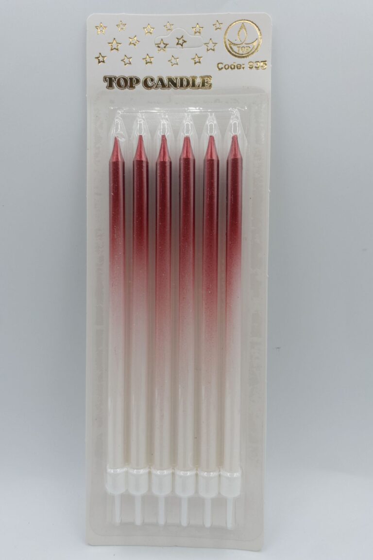 Top Candle Kırmızı Beyaz Doğum Günü Mumu 933