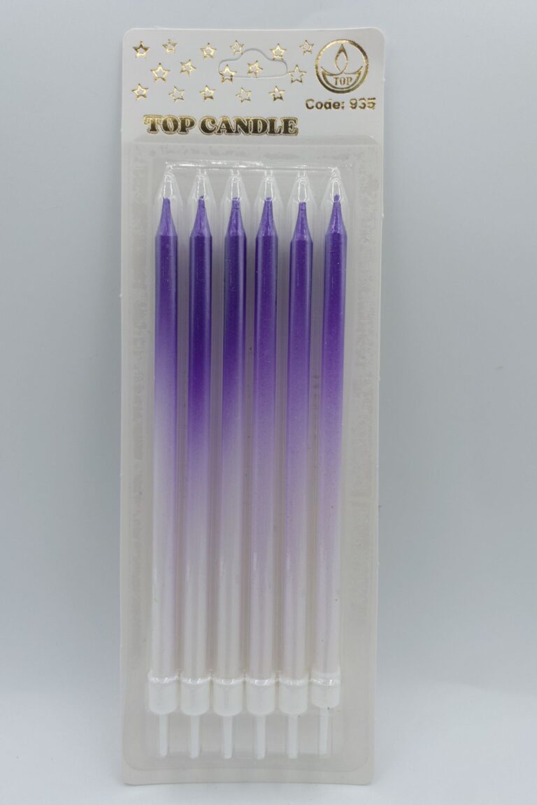 Top Candle Mor Beyaz Doğum Günü Mumu 935